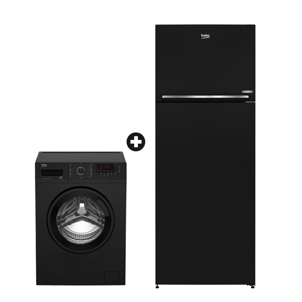 Pack Refrigerateur Beko Portes L N Frost Noir Machine A Laver Beko