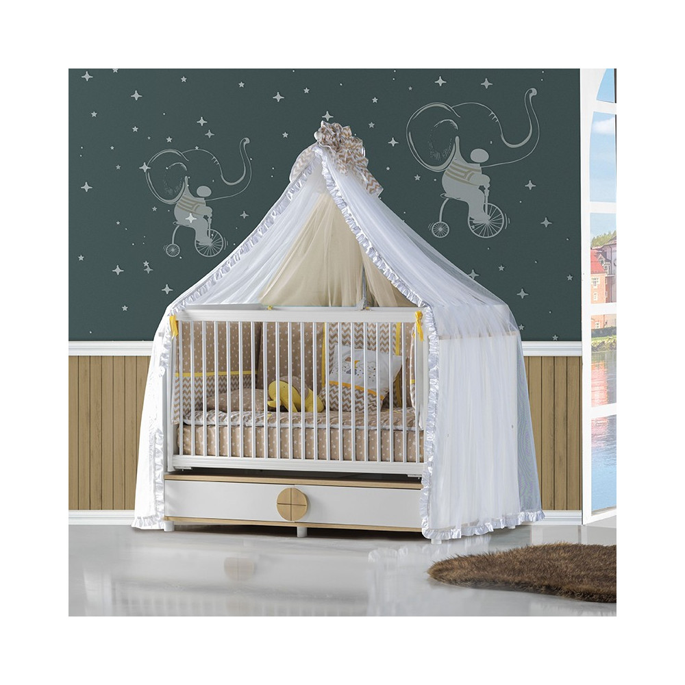 Lit Bebe Lajivert Loft 130cmx70cm Blanc