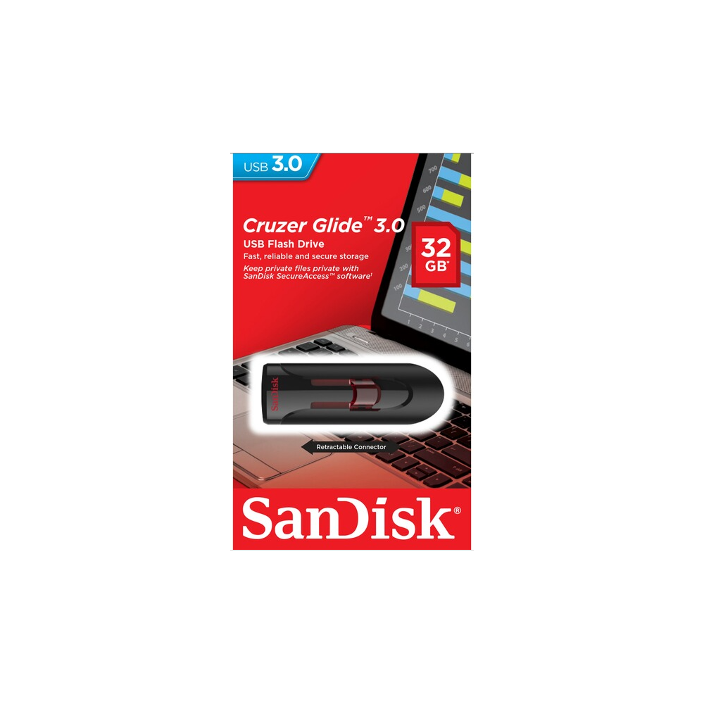 CLE USB SANDISK 32G CRUSER GLIDE USB 3.0