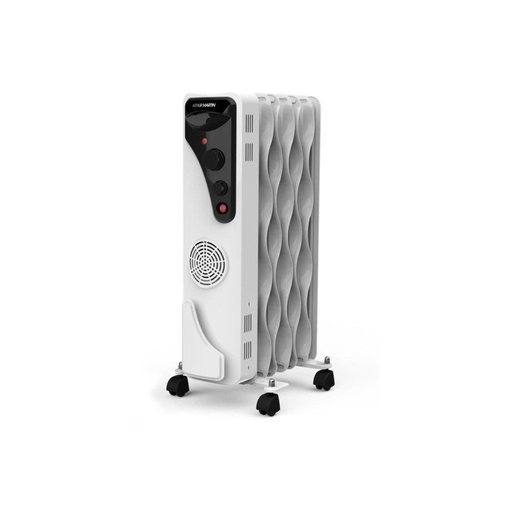 Radiateur Bain D’huile 7 éléments – 3 Puissances (600/900/1500 W), Thermostat, Roulettes
