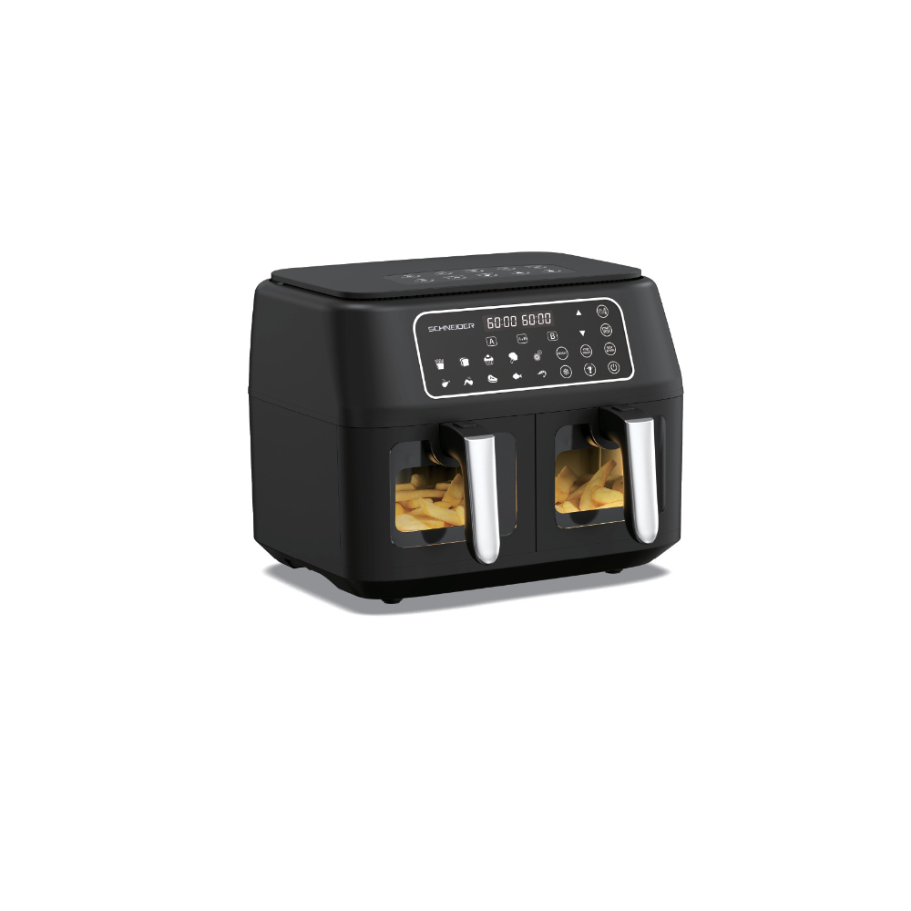 AIR FRYER SCHNEIDER DUAL 4L+4L NOIR