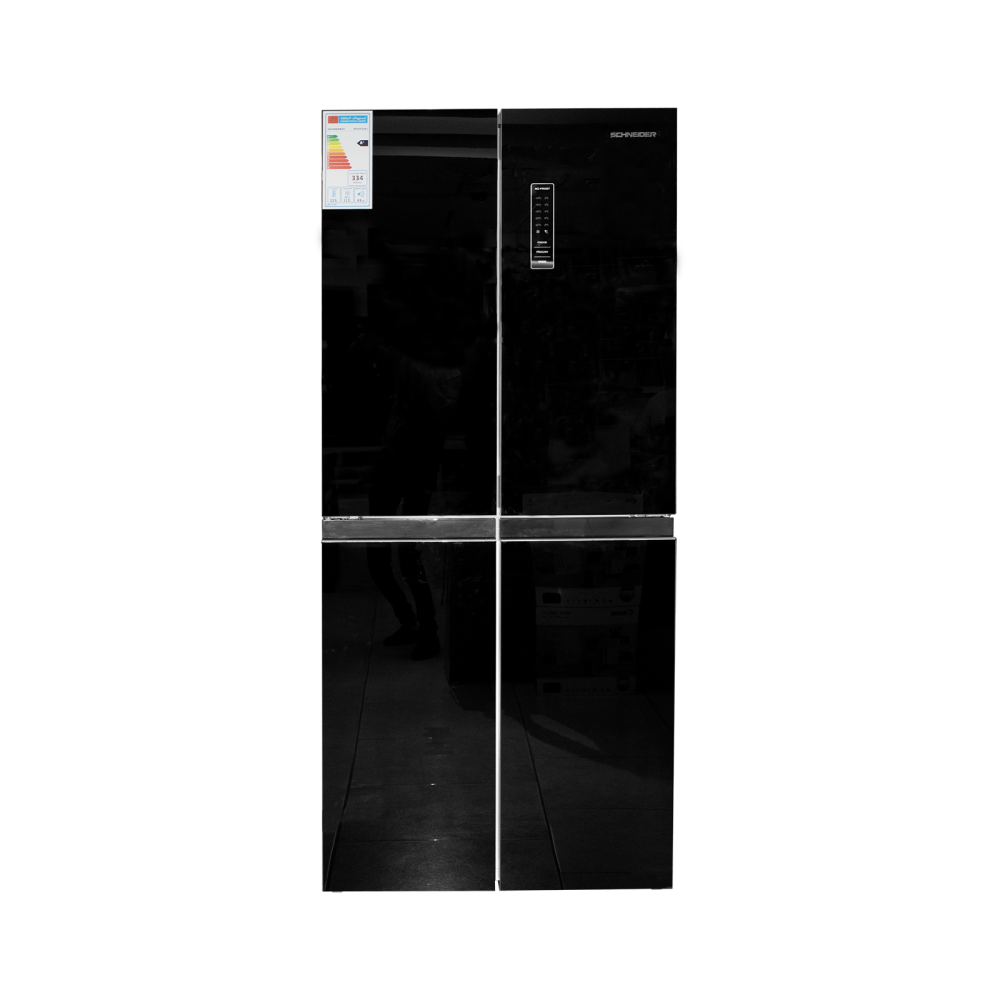 REFRIGERATEUR SCHNEIDER FRENCH DOOR 337L NET MIROIR NOIR