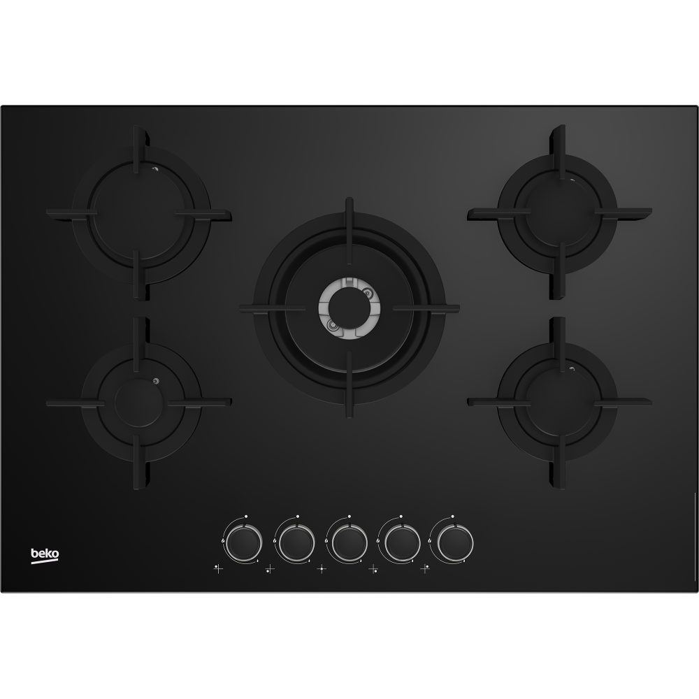 PLAQUE DE CUISSON BEKO GAZ 75CM 5 FEUX  NOIR