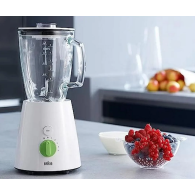 BLENDER BRAUN 2 VITESSES + PULSE - 1,75 L  - 500 W BLANC/VERT