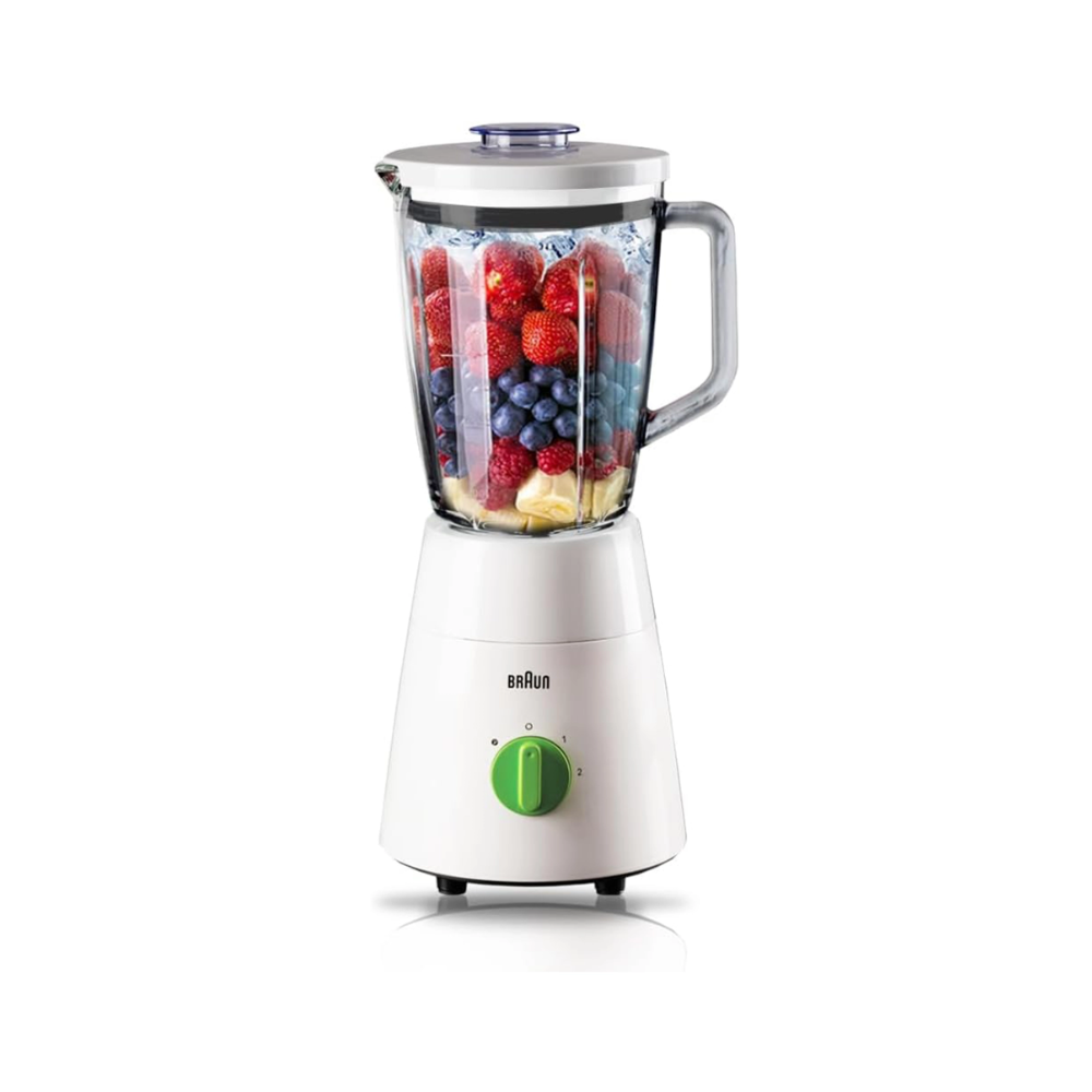 BLENDER BRAUN BOL VERRE 500 W- 1,5 L- TECHNOLOGIE TRIACTION, 2 MOULIN