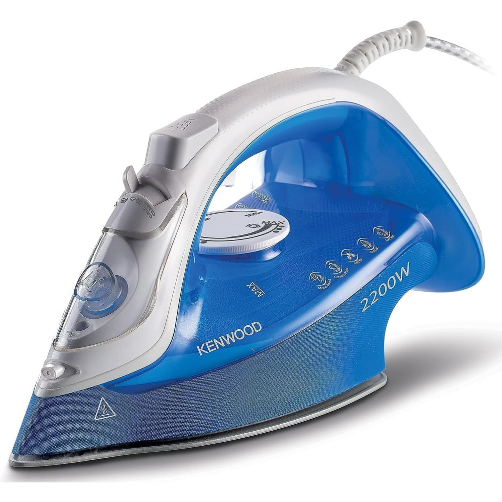 FER À VAPEUR KENWOOD CÉRAMIQUE 2200W,  40/130G, ANTI-GOUTTE BLEU