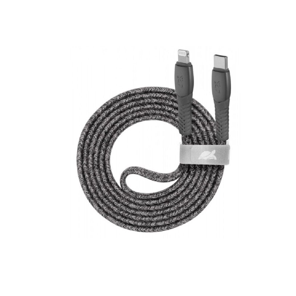 CABLE RIVACASE TYPE-C TO LIGHTNING NYLON BRAIDED CABLE 1,2M GREY