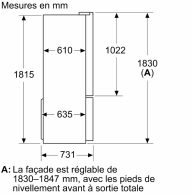 REFRIGERATEUR BOSCH SIDE BY SIDE 4 DOOR INOX