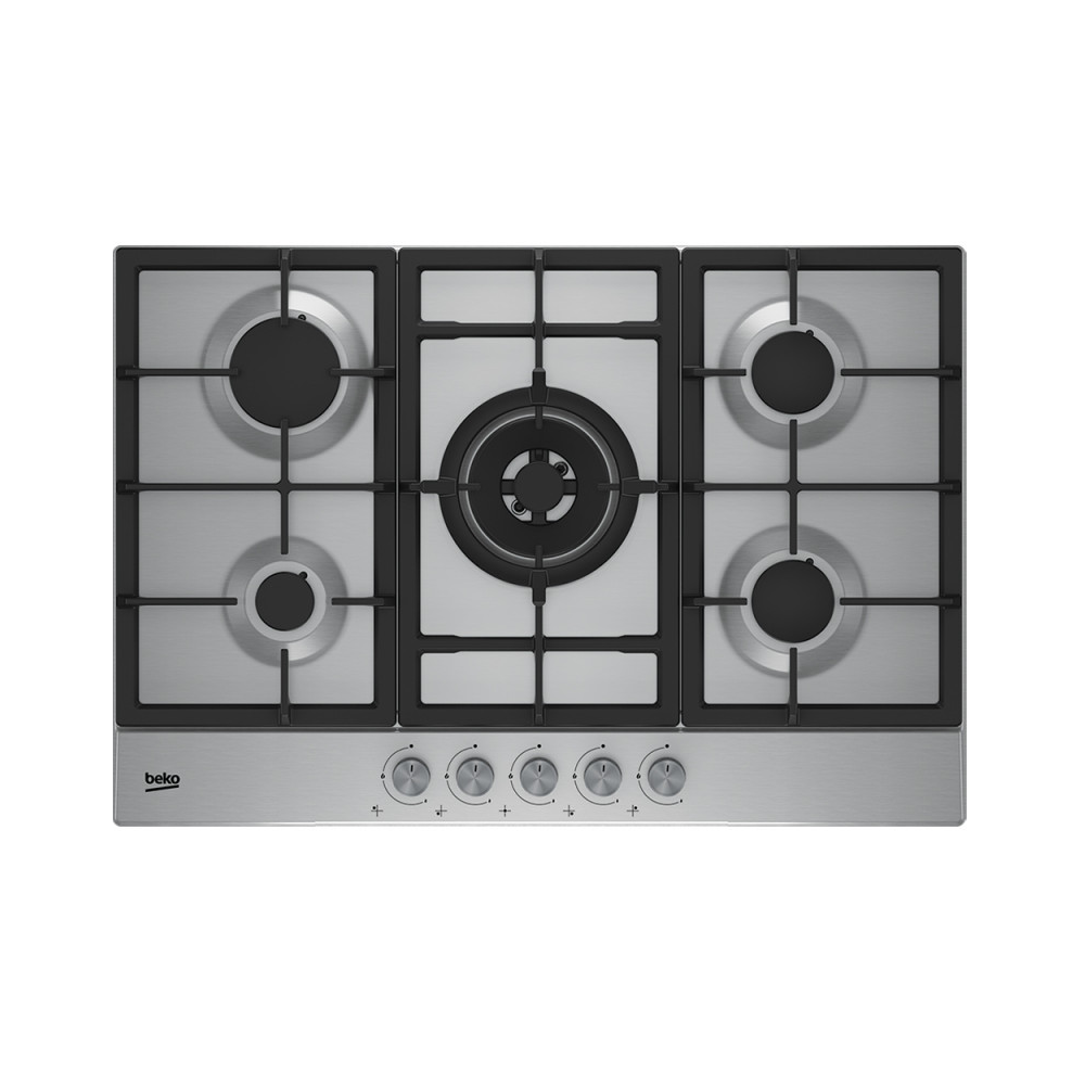 PLAQUE DE CUISSON BEKO GAZ 75CM 5 FEUX  INOX