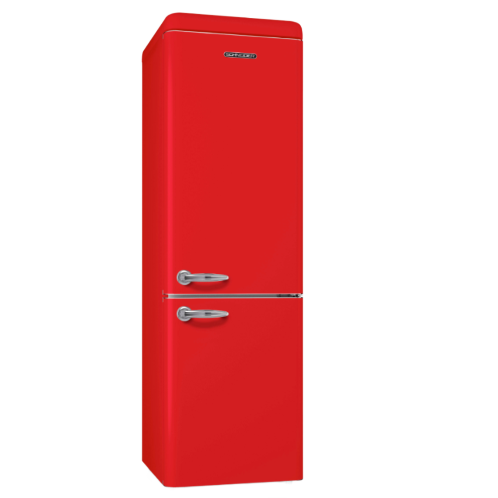 REFRIGERATEUR SCHNEIDER COMBINE 326L ROUGE