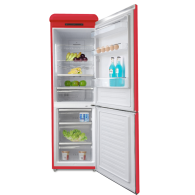 REFRIGERATEUR SCHNEIDER COMBINE 326L ROUGE