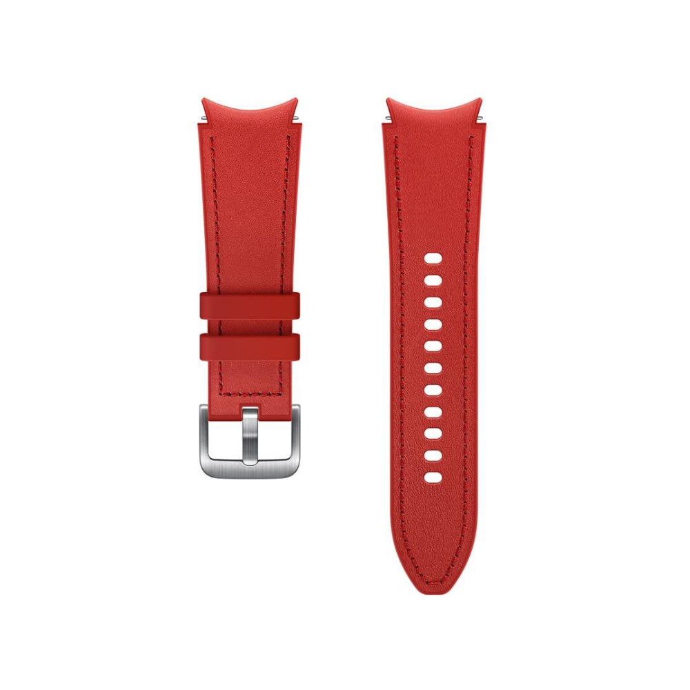 BRACELET POUR SAMSUNG GALAXY WATCH 4 HYBRID LEATHER BAND 20 MM (S/M) ROUGE