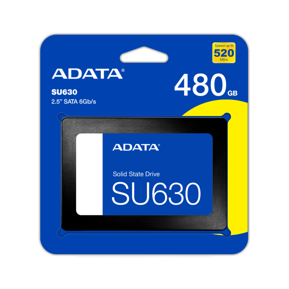 DISQUE SSD INTERNE ADATA SU630  2.5" 480 GO SATA QLC 3D 12M
