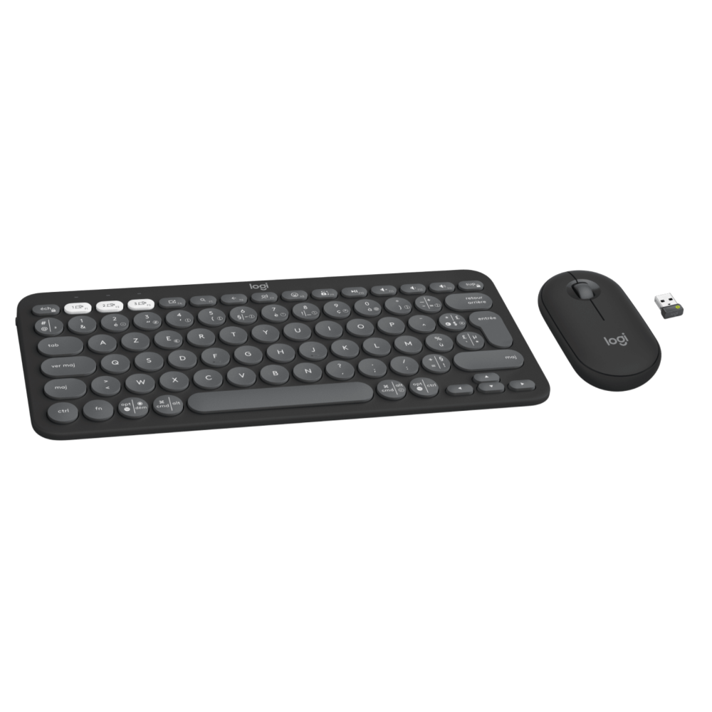 CLAVIER SOURIS LOGITECH PEBBLE 2 COMBO SANS FIL NOIR