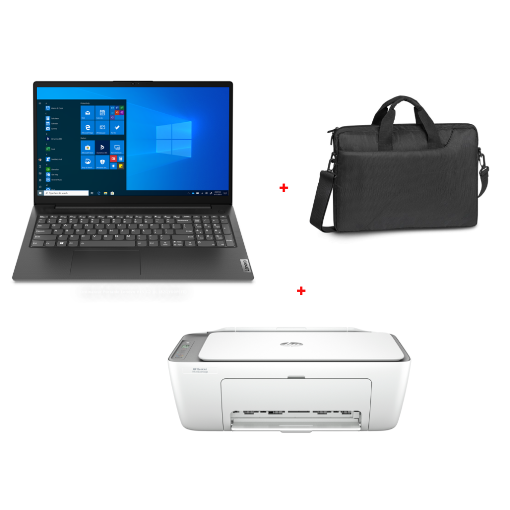 PACK(PC PORTABLE LENOVO+IMPRIMANTE HP+SACOCHE RIVACASE A BANDOULIERE)