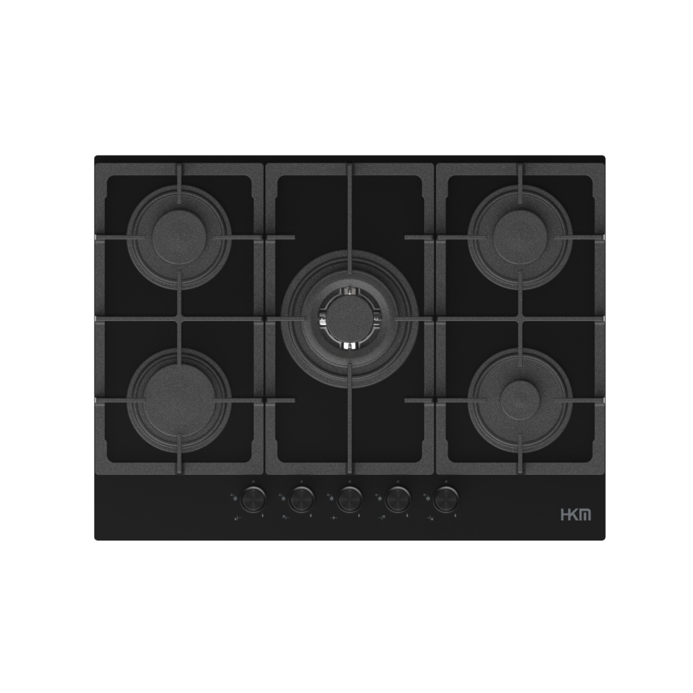 PLAQUE HKM 5F 70CM EN FONTE VERRE NOIR