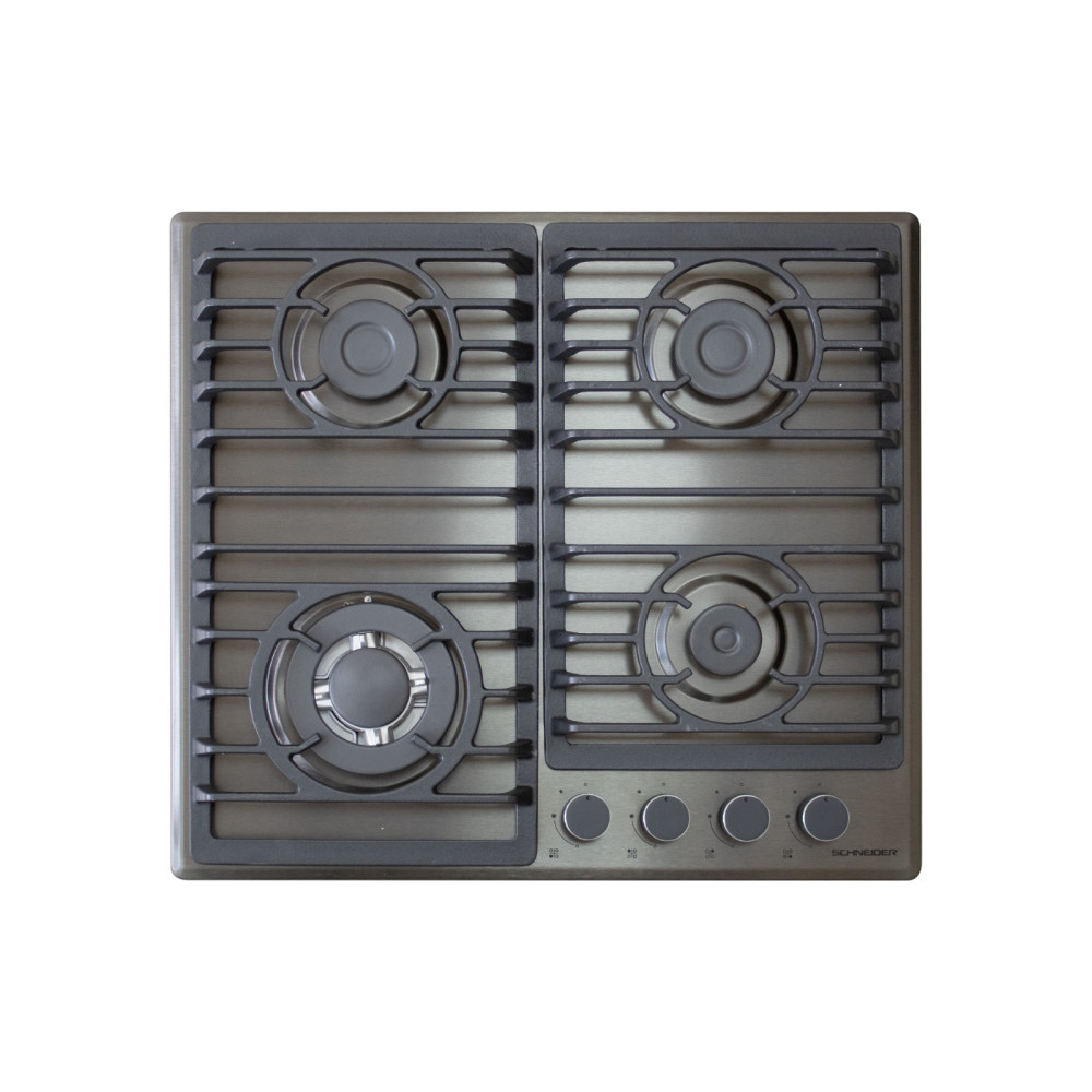 PLAQUE SCHNEIDER 4F 60CM DARK INOX TURBO