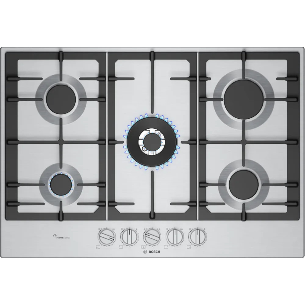 PLAQUE BOSCH 75CM 5F INOX