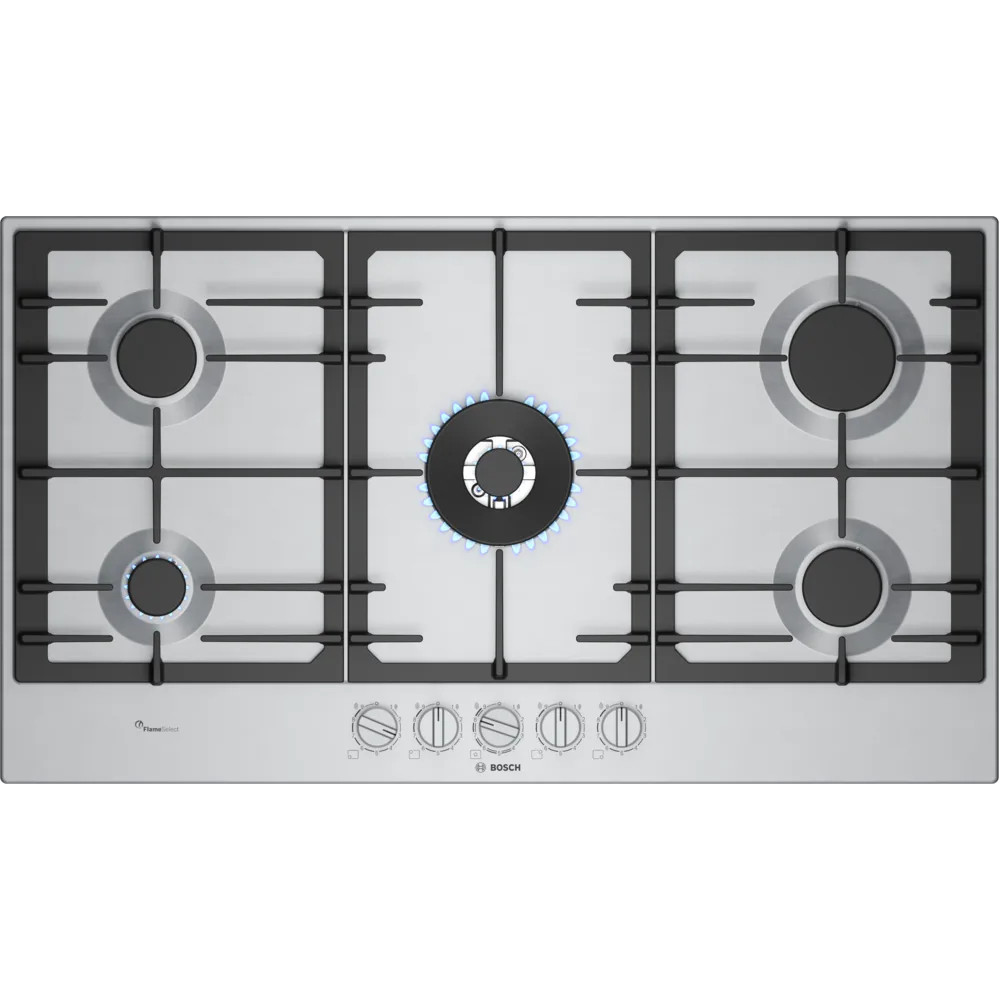 PLAQUE BOSCH 90CM 5F INOX