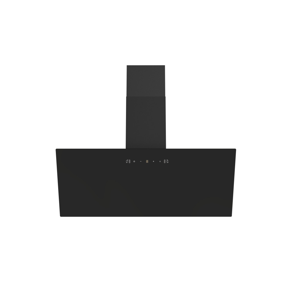 HOTTE SCHNEIDER DECORATIVE 90CM EN NOIR AVEC BLACK GLASS MOVABLE PANEL