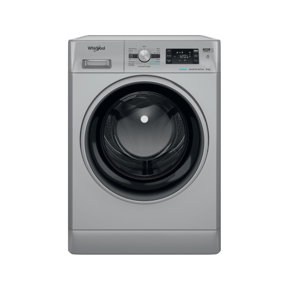 MACHINE A LAVER WHIRLPOOL 8KG 1200TR 6EME SENCE  SILVER