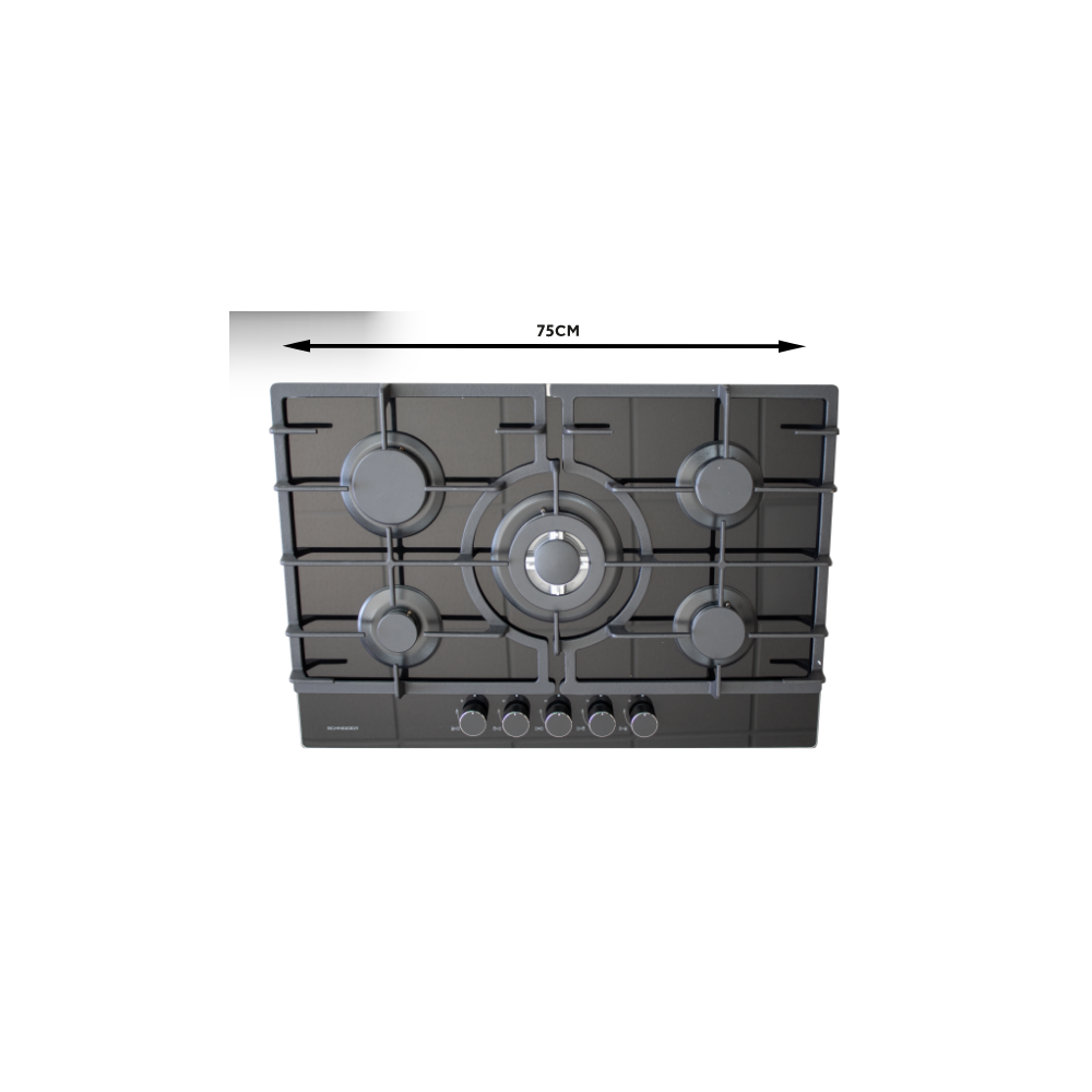 PLAQUE SCHNEIDER 5F 75CM VERRE NOIR