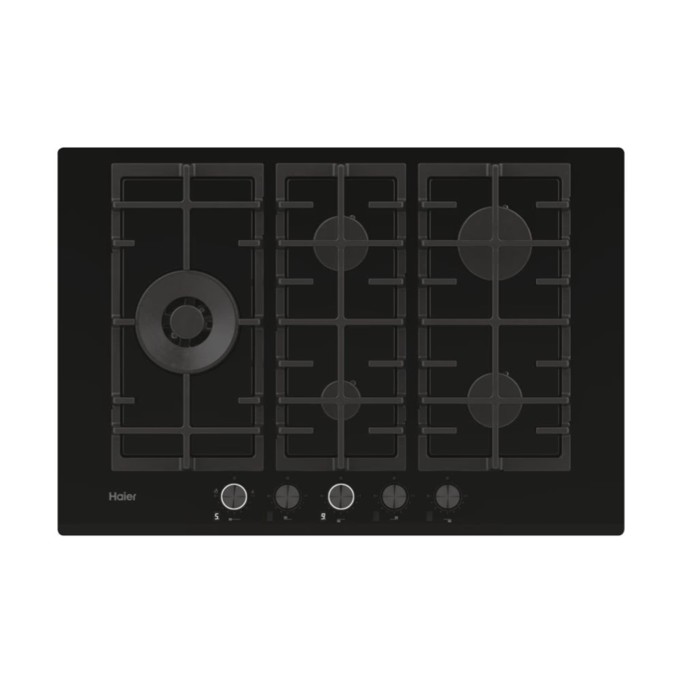 PLAQUE HAIER 5F 75CM EN VERRE NOIR