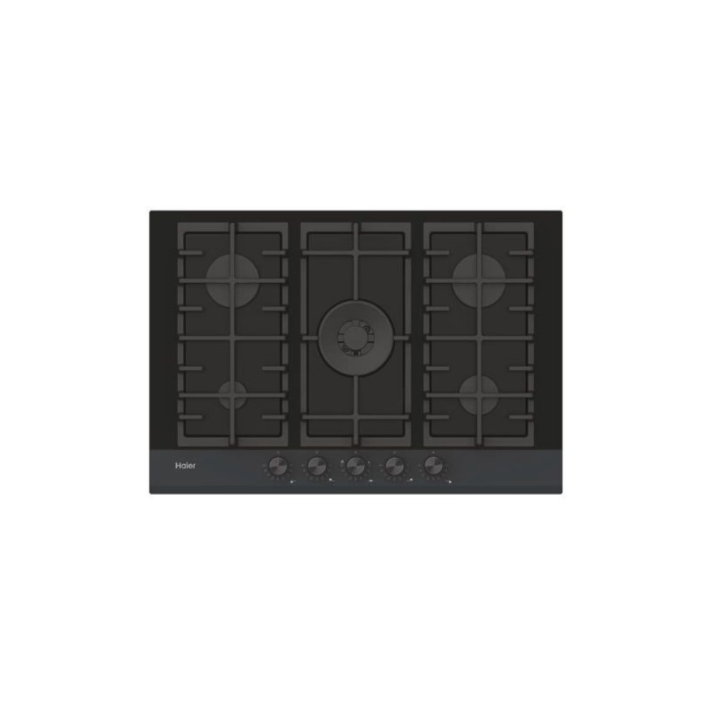 PLAQUE HAIER 5F 75CM EN VERRE NOIR