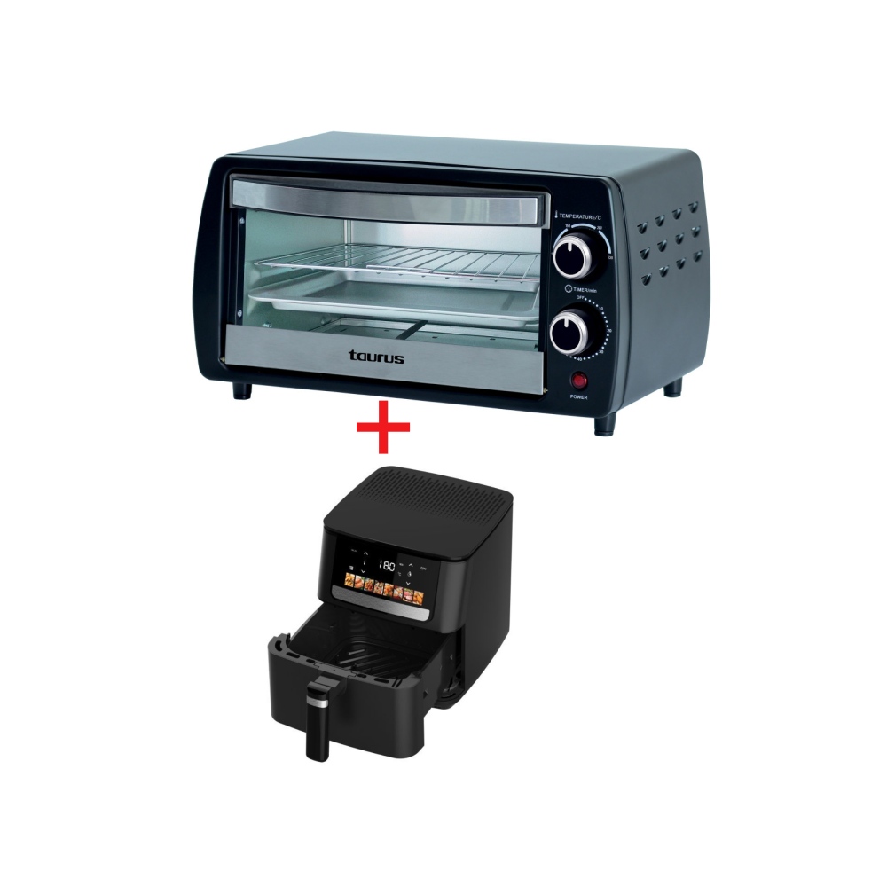 PACK (FOUR TAURUS ELECTRIQUE HORIZON 10L GRIS+AIR FRY TAURUS DIGITAL 6,5L NOVA 6)