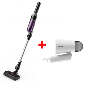 pack (ASPIRATEUR ROWENTA BALAI MULTIFONCTIONS X-NANO ESSENTIAL +DEFROISSEUR TEFAL PLIABLE VOYAGE 1200W BLANC)