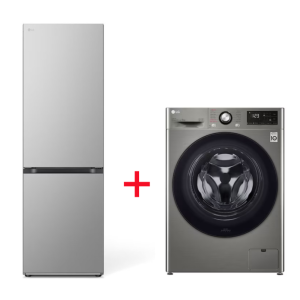 PACK ( RÉFRIGÉRATEUR LG COMBINE INOX+LG Lave-linge 8 KG )