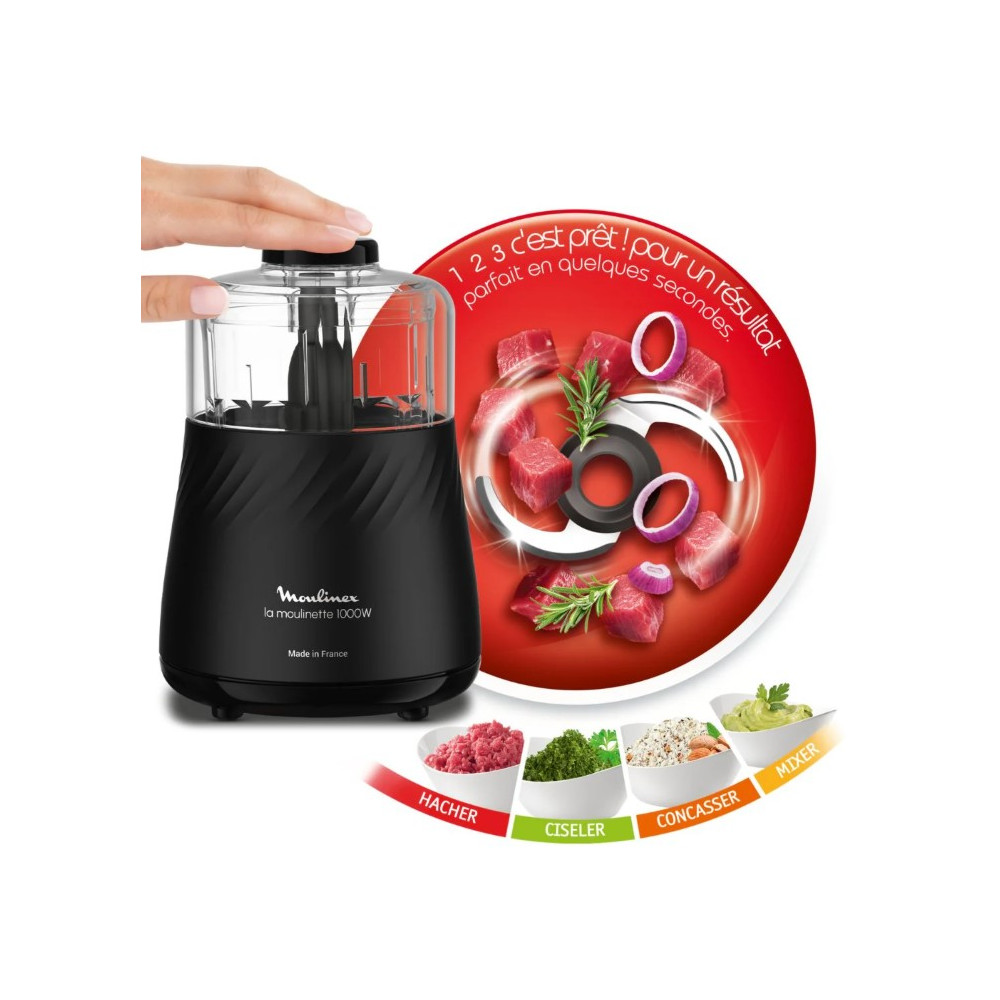 HACHOIR MOULINEX + BOL COMPLET NOIR