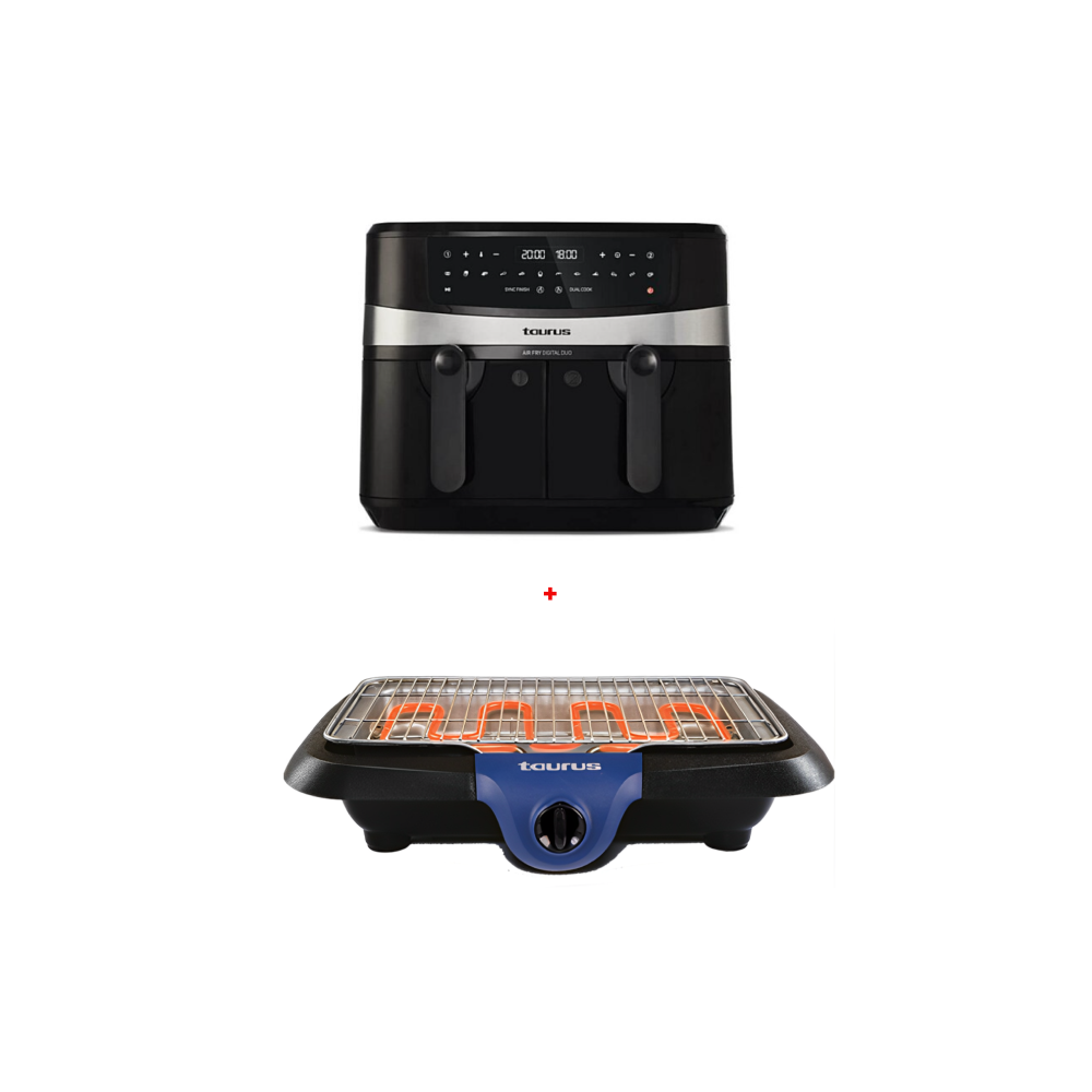 PACK(FRITEUSE AIR FRY TAURUS DUAL DIGITAL DUO 9L+BARBECUE MASAYA TAURUS)