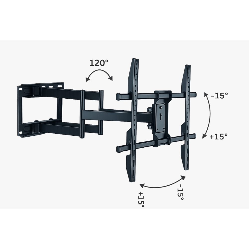 SUPPORT TV SCHNEIDER PIVOTANT 50-120P DEUX BRAS