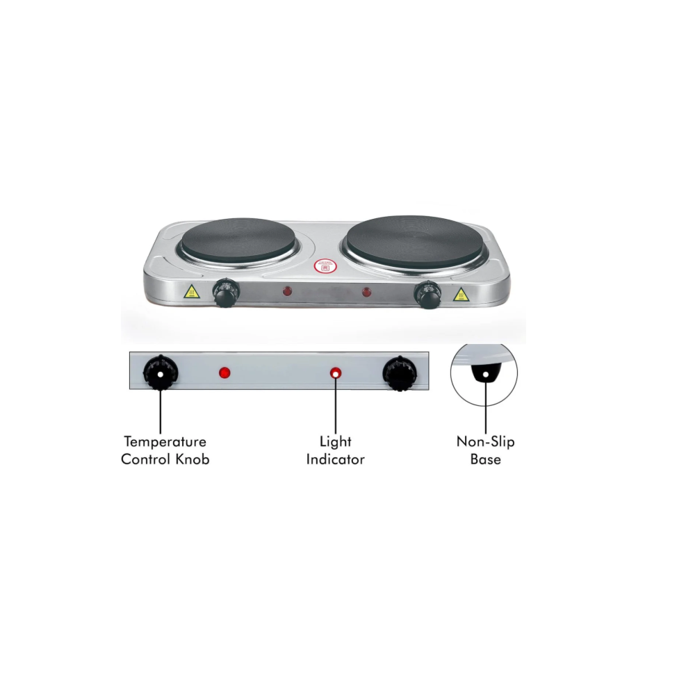 RECHAUD ELECTRIQUE ITIMAT 2 PLAQUES INOX