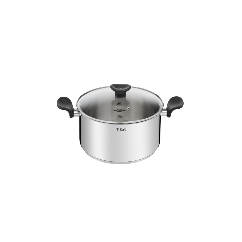 FAITOUT TEFAL INOX + COUVERCLE EN VERRE 24CM PRIMARY