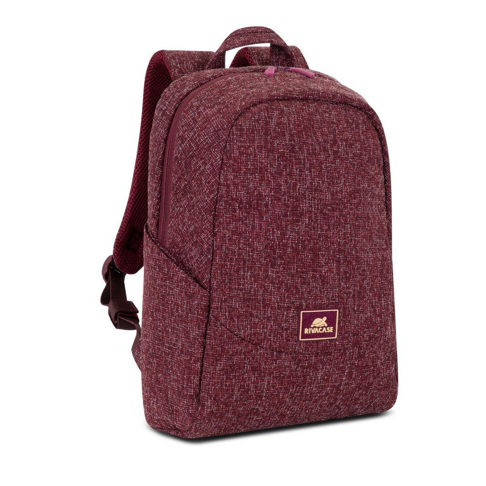 SAC A DOS RIVACASE 13P ROUGE BOURGOGNE
