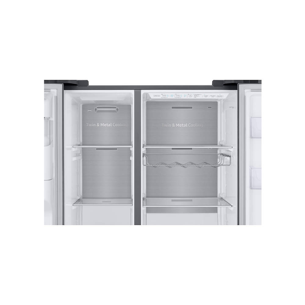 RÉFRIGÉRATEUR SIDE BY SIDE 3 PORTES 655L AVEC DISTRIBUTEUR GRIS SAMSUNG