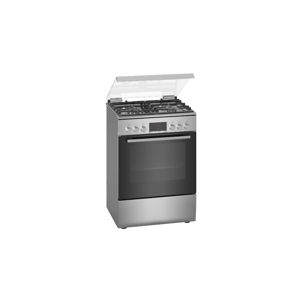CUISINIÈRE  BOSCH 60CM 4F AVEC AFFICHEUR INOX